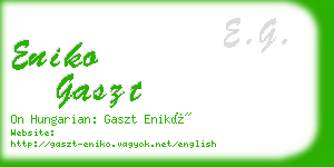 eniko gaszt business card